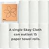 Skoy Cloth, Large 2-Pack Versatile Swedish Dishcloths for Kitchen and Household Use, Reusable Cleaning Cloths, Planet-Friendly, Dishwasher and Dryer-Safe, Blue/White