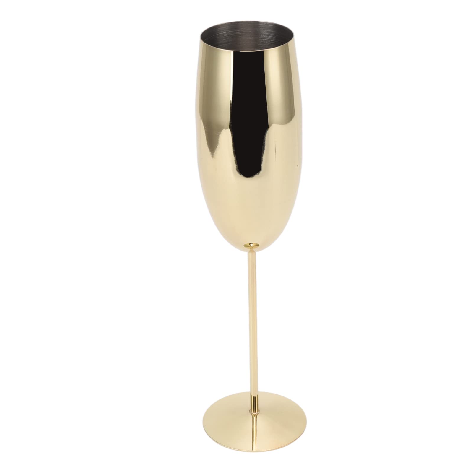 fannay Metal Wine Goblet, Unbreakable Stainless Steel Metal Wine Glass for Party (Gold Color 260ml)