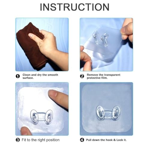 Image of Plastic Adhesive Hook Multifunctional Power Plugs Socket Holder Free Punching Adhesive Hook Power Stickers Wall Mounted Transparent Wall Plug Hook for Keys Towel Kitchen (Pack-5)