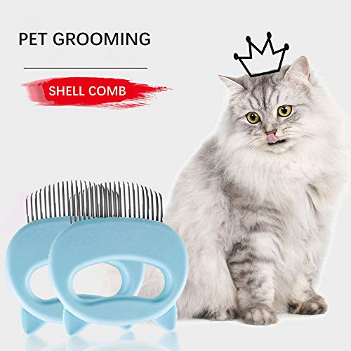 KesaPlan Pet Grooming Shedding Brush for Dog Cat Hair, Deshedding Massage Comb, Dog Brush End Shedding 2pcs