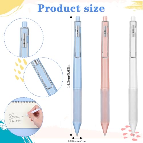 Set de 6 bolígrafos gel Ptwola tinta negra miniatura 2