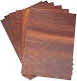 HAPPER STUDIO Rindsleder Stärke 1,6 mm. Pull-Up Crazy Horse gewachstes Leder. Echtlederblätter für Basteln. (1, Brown Whiskey, A5 (148 x 210mm))