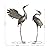 Oritty Crane Statues for Garden Decor, Metal Yard Art Heron Garden Statues, Standing Garden Sculptures & Statues for Yard Decorations Outdoor, 38-42 Inch Set of 2, Copper