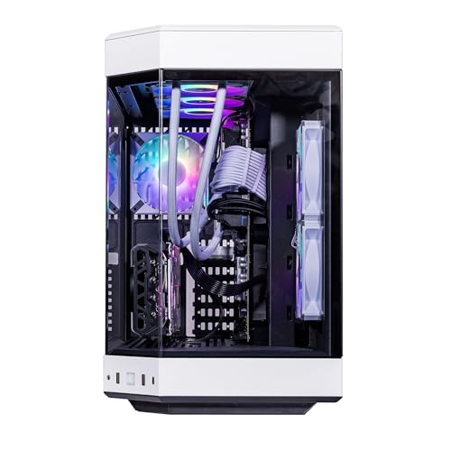 Image of Velztorm White Praetix 3D Custom Built Y60 Gaming Desktop PC (Radeon RX 7900 XT 20GB (Beats 4080) Liquid Cooled AMD Ryzen 7 9800X3D, 64GB DDR5, 8TB PCIe SSD, 1000W PSU, WiFi 7, Win 11 Home)