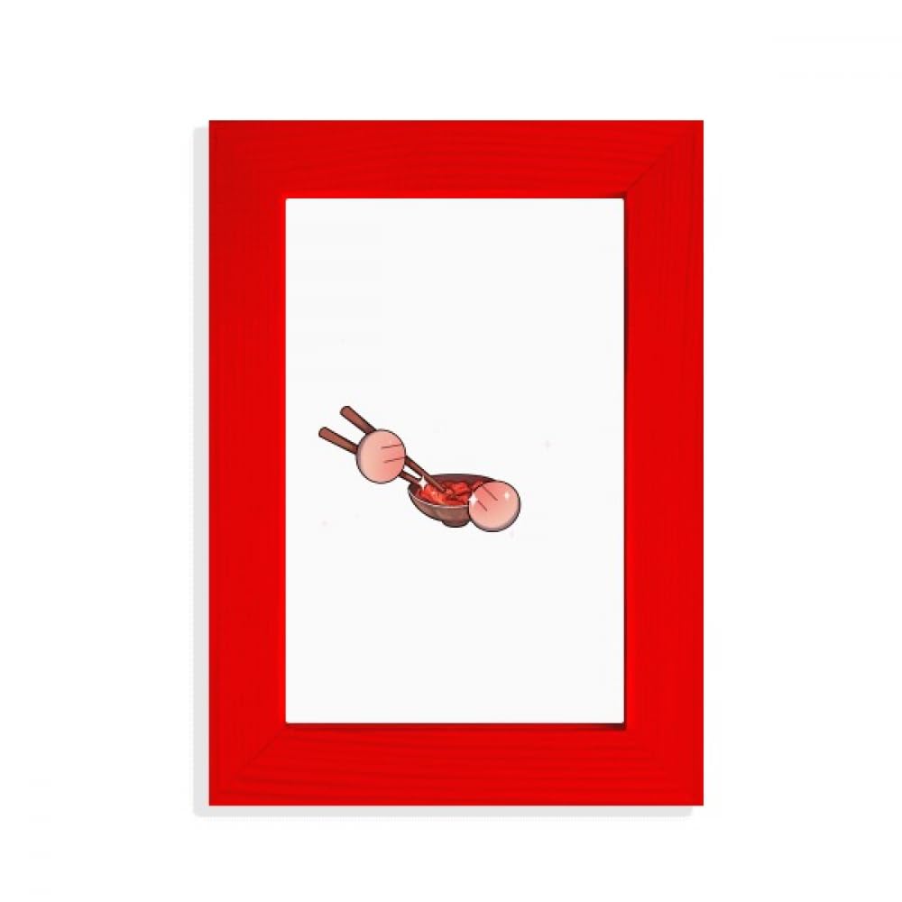 Cadre photo rouge chou mariné de Corée pour habiller un mur blanc de restaurant