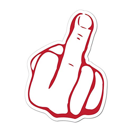 Middle Finger Gesture Rude Swearing Hand Aggressive Car Sticker