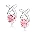 Produktbild Tuscany Silver Damen Ohrstecker Sterling Silber Kuss Rosa Zirkonia