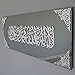 iwa concept First Kalima Black Mirror Tempered Glass Art | Islamic Ramadan Wall Decorations | Modern Muslim Housewarming Gift | Arabic Calligraphy | Quran Wall Art (Silver)