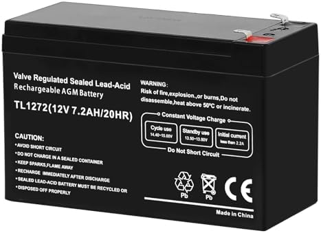 WEIZE 12V 7AH Rechargeable Sealed Lead Acid Battery for Razor E200/E200S E300 & E300S Electric Scooter,MX350 & MX400 Dirt Rocket Electric Dirt Bike Parts
