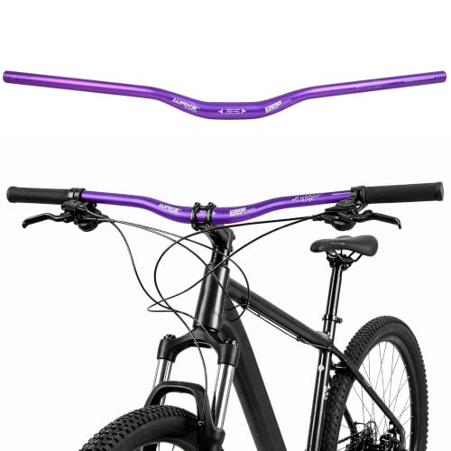 WAKE Mountain Bike Handlebar - 780mm Aluminium Alloy MTB Riser Bars, 30mm Rise, Purple