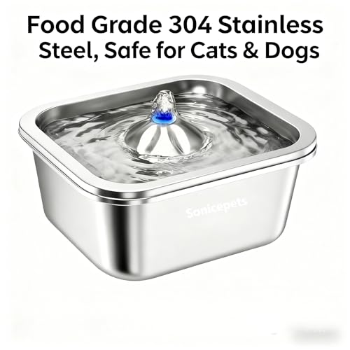 Fuente de agua para gatos acero inoxidable 4L miniatura 4