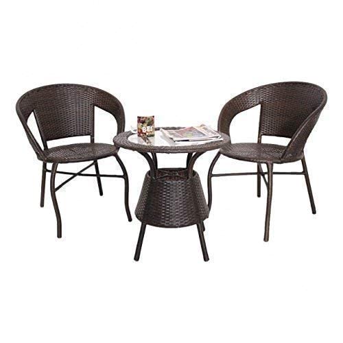 Virasat Patio Furniture Set Rattan Table with 2 Chair Set Outdoor Furniture for Home & Garden Furniture