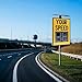 Speed Display Radar Traffic Sign, Solar Powered LED Speed Radar Display Radar Feedback Sign Remote Control with Accessories (50cm*70cm/20 * 27in)