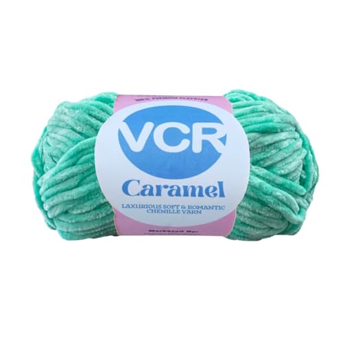 Image of VCR Minty Caramel Yarn 100 Grams Hank, 115 Meters Length, Premium Polyester Ball for Crochet and Knitting, Soft Crosia Threads, Pack of 1 Yarn, Suitable for DIY Crafts