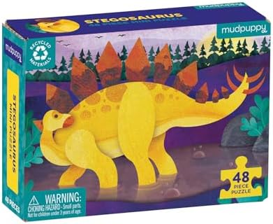 Mudpuppy Triceratops – Mini Puzzle Featuring Colorful Prehistoric Dinosaur Scene Perfect Travel Activity for Children Ages 4 and Up image 5