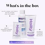 Bleach Kit by Hally Hair, Totally Clean Bleach - Hair Lightener Kit Includes Toning Cream Bleach & Developer & Conditioner - Gentle Nourishing Hair Bleaching Lifts Up to 8 Levels, Vegan & Cruelty Free - Image 2