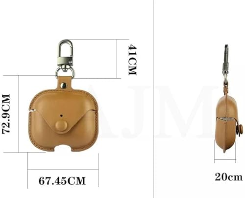 Miniatura 5 de Compatible con Airpods Pro, funda de piel para Airpods Pro con llavero, LED frontal visible, funda protectora, color negro