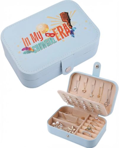 Showgirl Jewelry Box for Music Fans Portable Travel Jewelry Case for Friendship Bracelets Rings Earrings and Necklaces Swiftie Merch Gifts for Girls Teens and Women.