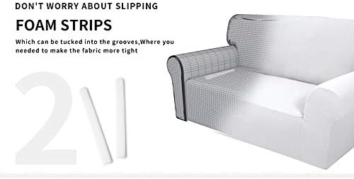 Miniatura 3 de Easy-Going Funda elástica de forro polar para sofá, de elastano, antideslizante, suave, protector de muebles lavable con espuma antideslizante y