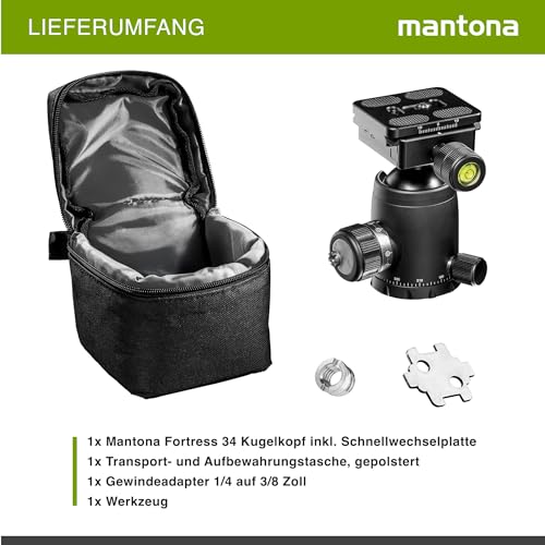 Mantona Fortress 34 Testa A Sfera Per S1-3410AF - 9