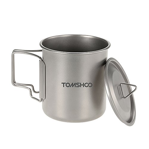 Nishore 420ml Titanium Cup Água Caneca Camping piquenique com tampa