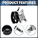 INFINAUTO Power Steering Pump with Pulley for Nissan Altima 2007-2012 3.5L Car Power Assist Pump No.49110ZX70A/491101AA0A Aluminum Alloy