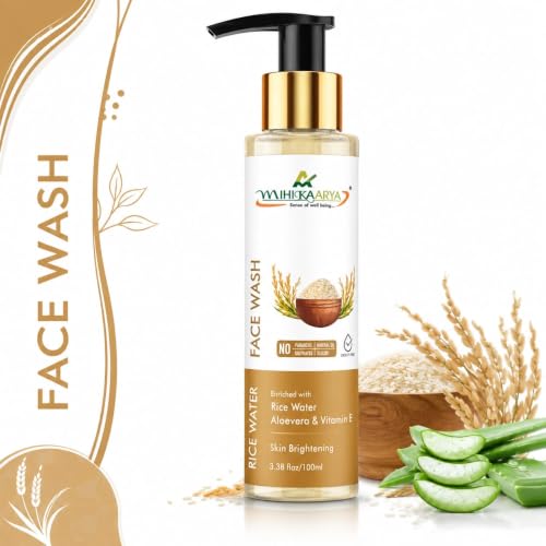 Image of Rice Water Face Wash (100ml) enriched with Rice Water, Aloevera & Vitamin E