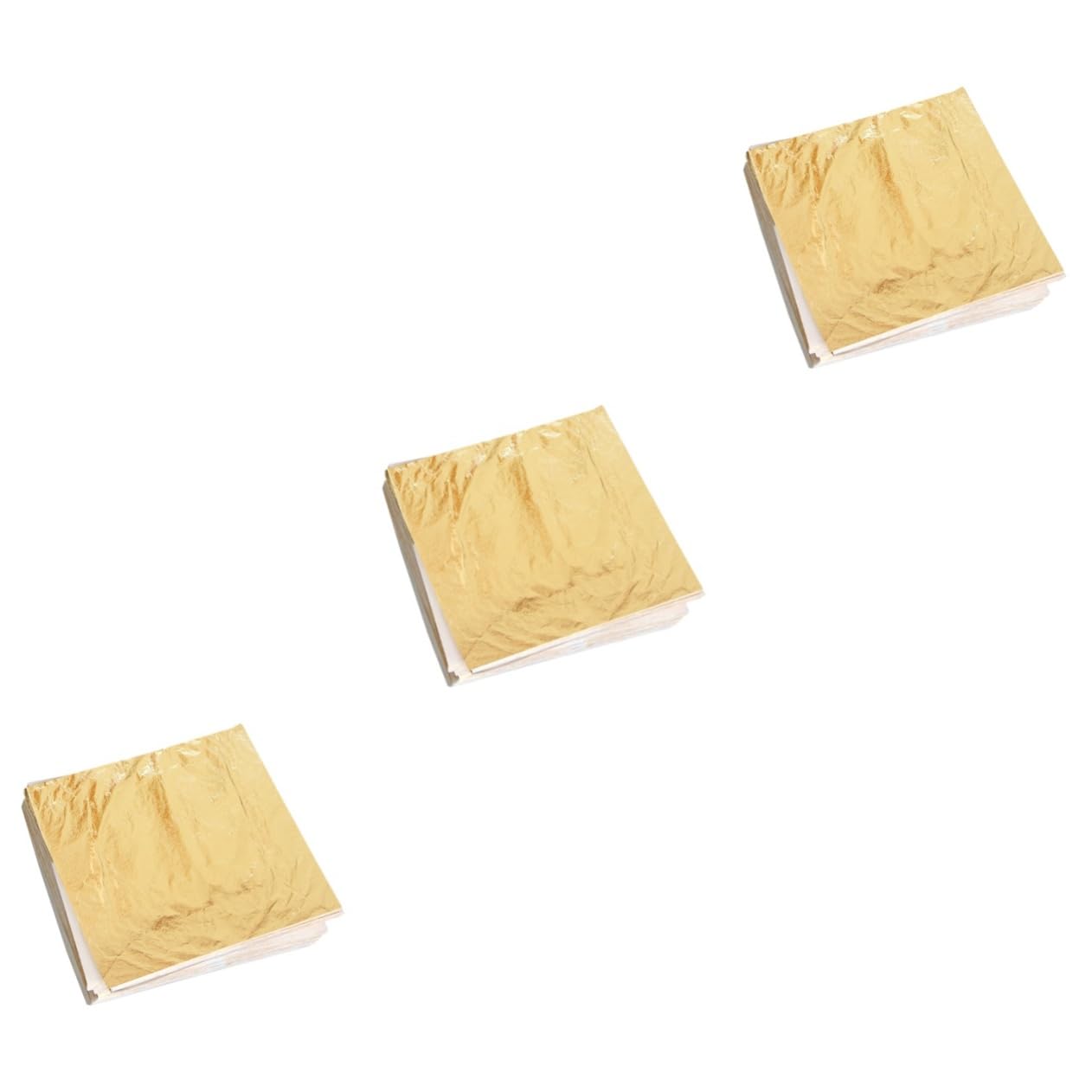 PartyKindom 3sets Antique Foil Paper Sheets Imitation Leaf Sheets Card Stock Paper for Art Decorations 100pcs*3