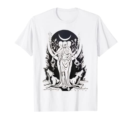 La Diosa Hecate Tarot Card Triple Wiccan Pagan Moon Witch Camiseta