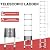 Telescopic Ladder, 12.5FT RIKADE Aluminum Telescoping Ladder with Non-Slip Feet, Portable Extension Ladder for Household and Outdoor Working,330lb Capacity (3.8m/12.5FT)