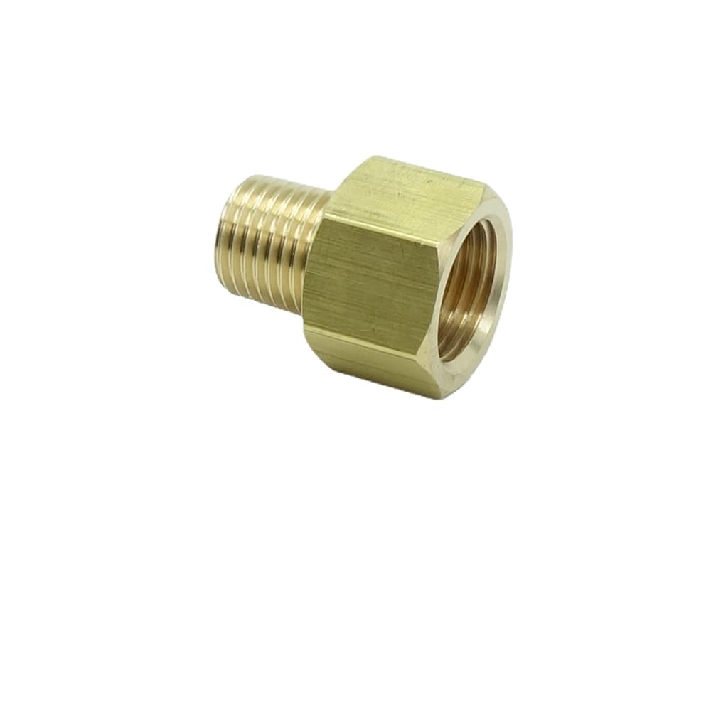 1 Piece 1/4" NPT Pipe Male x M16 x1.5 Female Metric Gauge Adapter Brass