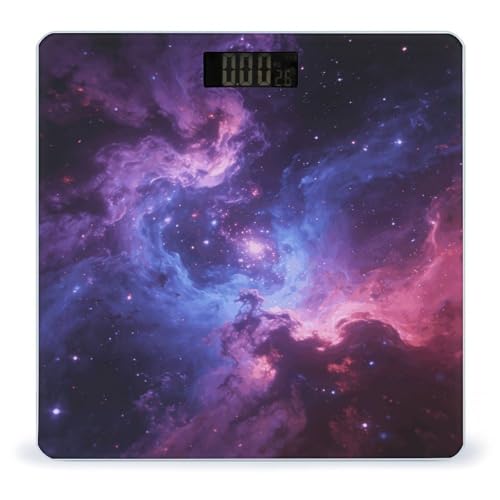 Báscula digital Cosmic Nebula para baño 400 lb capacidad miniatura 1