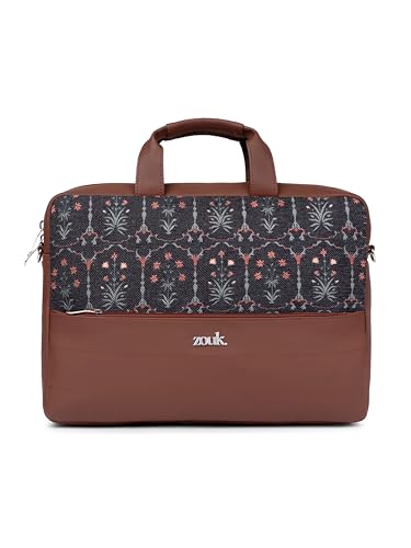 Image of ZOUK Arin Laptop Bag | Slim & Stylish Laptop Bag for Women Office Use | Fits 15.6+ Inch Laptop | Padded Compartment Fits up to 17 Inch Laptop | Water-Resistant | Lightweight