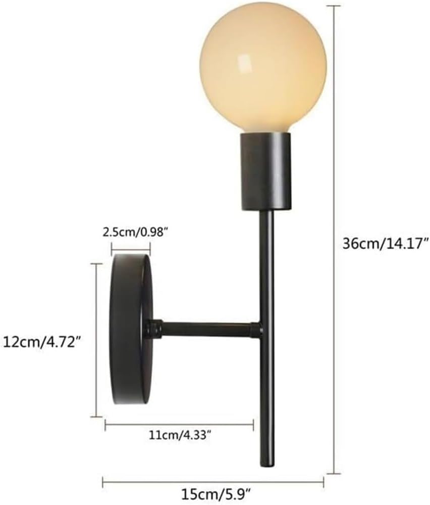 モダンミニマリストグローブ廊下壁ライトヴィンテージインダストリアルクローム壁取り付け用燭台ミッドセンチュリーノルディックロングロッド