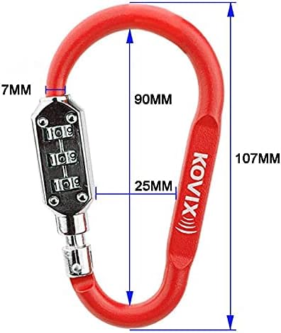 Miniatura 3 de Cerradura de combinación para casco de motocicleta, cerradura de seguridad con cable para motocicleta, scooter, bicicleta de calle, asegura casco,