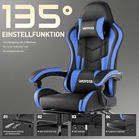 WOTSTA Gaming Stuhl Computerstuhl Ergonomischer Gaming Chair mit Fußstütze – Ansicht 7