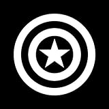 Captain America Shield Pattern Star Vinyl Decal Sticker| Cars Trucks Vans Walls Laptop |White| 4.5 x 4.5 in | CCI212