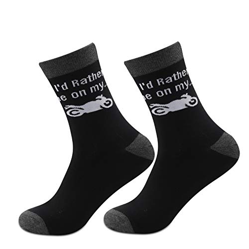 MBMSO Motorcycle Socks 2 Pairs I'd Rather be on My Motorbike Socks
