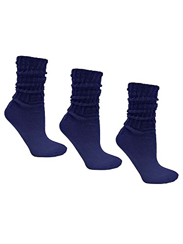 Luxury Divas Cotton 3 Pack Slouch Socks