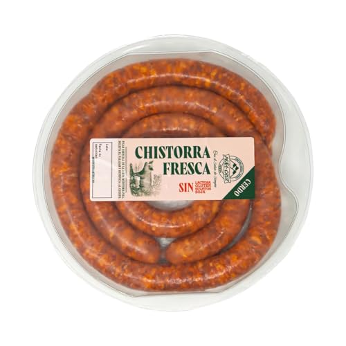 PEÑA CRUZ Embutidos Frescos: Cerdo, Butifarra, Chorizo, Longaniza y Chistorra –Sin Gluten, Lactosa ni Soja, Prod. Almerienses 100%, Envío Refrigerado (Chistorra Fresca de Cerdo (375g))