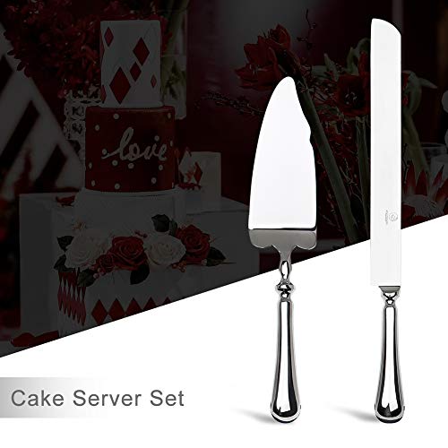 OTW PAVILION Stainless Steel Silverware Wedding Cake Knife and Server Set,13 Inch Cake