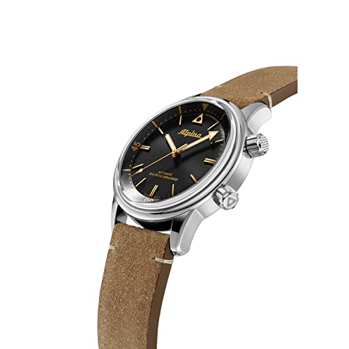 Alpina Men's SEASTRONG Stainless Steel Automatic Sport Watch with Leather Strap, 21 (Model: AL-520BY4H6), Silver-Tone and Black2