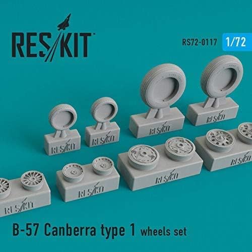 Reskit RS72-0117 - 1/72 – Resin Wheels Set for B-57 Canberra Type 1 Resin Detail