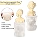 2Pcs 3D Girl Portrait Silicone Candle Molds Eyes Closed Blindfolded Girl Braid Women Body Sculpture Wax Resin Mold Aromatherapy Plaster Decoration Soap Candle Making Supplies