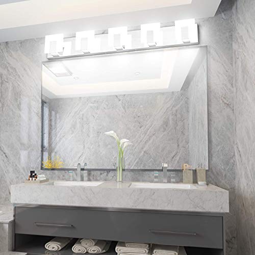 Snapklik.com : Aipsun 5 Lights Modern LED Bathroom Vanity Light Acrylic ...
