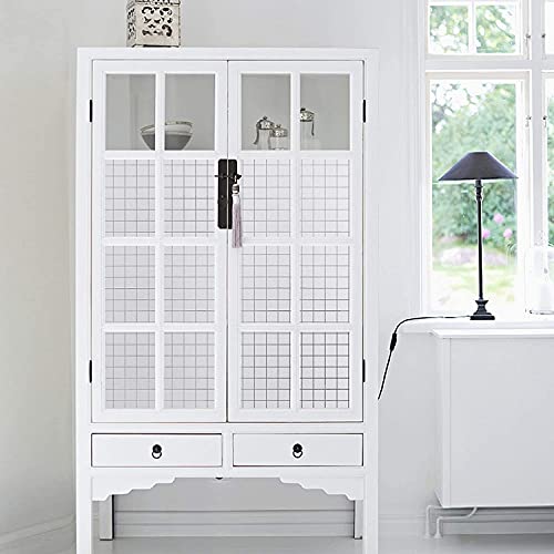 Image of WISDOM Square Frosted Window Privacy Film Window Coverings No Glue Glass Door Film Sun Heat Blocking Window Vinyl Clings for Home Kitchen Office Living Room (24 inch x 240 inch)