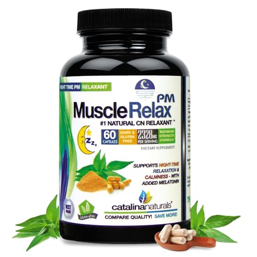Catalina Naturals The Original Natural Muscle Relax PM Night-Time Relaxant from with Magnesium for Calmness - 60 Count