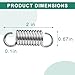Racfenick 2IN (55MM,Pack of 8) Replacement Recliner Chair Spring Mechanism Furniture Bed Tension Springs Hook to Hook