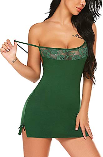 Mallory Winston Women Nylon Lycra Solid Mini Babydoll