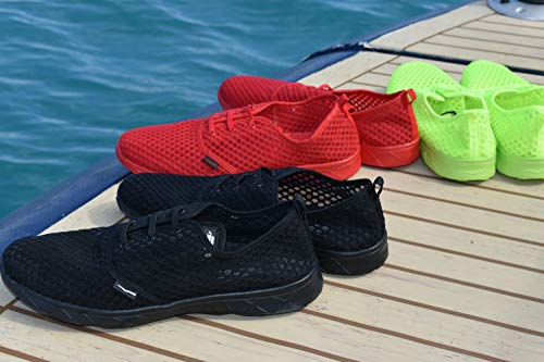Wave Runner Men's Water Shoes - Quick Drying Performance and Travel Aqua Sneakers (Red, Numeric_11) - Thumbnail 7